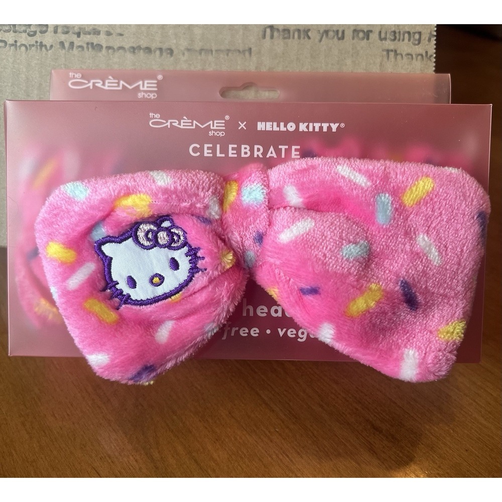 NEW THE CREME SHOP X HELLO KITTY Celebrate Plush Spa Headband Cruelty-Free SOFT